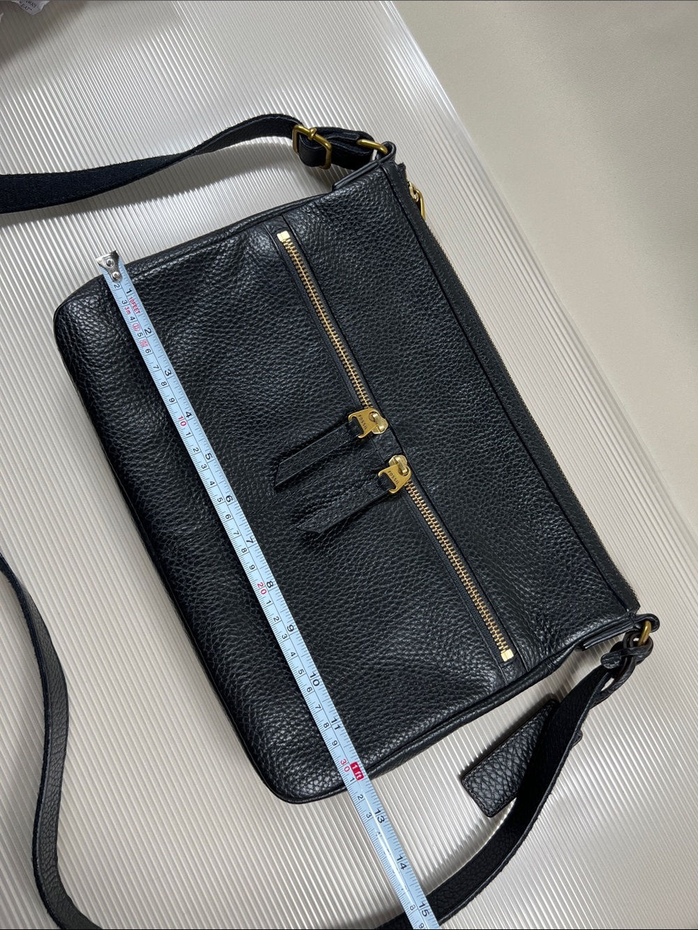 Fossil Black Pebbled Leather Crossbody Bag - Picture 8 of 12